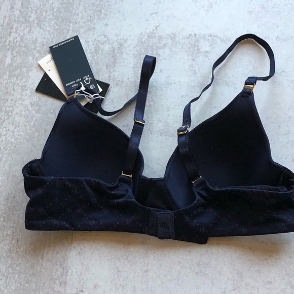 Ralph Lauren Comfort Underwire Full Coverage T-shirt Bra Blue - Picture 9 of 12